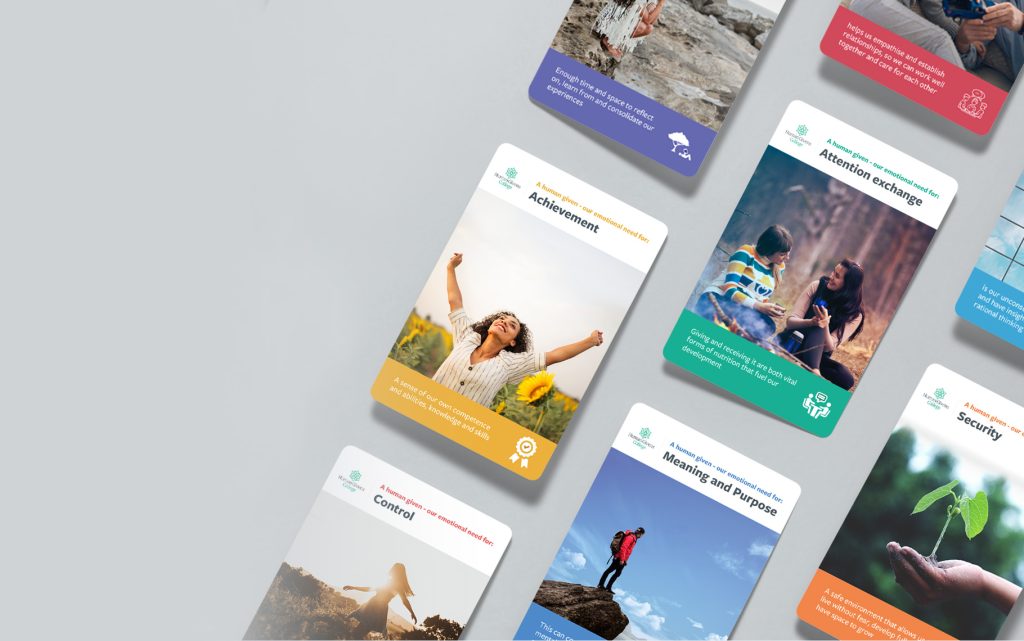 Social Media Toolkit story templates for emotional needs such as Achievement, Attention exchange and Security